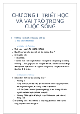 Chương 1 Triết học - Triết học Mác - Lênin (PHI2) | Trường Đại học Kinh tế, Đại học Quốc gia Hà Nội