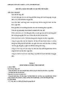 Giáo án Hoạt động trải nghiệm lớp 4 Chủ đề 5 | Chân trời sáng tạo