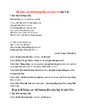 Đề khảo sát chất lượng đầu năm môn Văn lớp 11 năm 2025 (Đề 5)