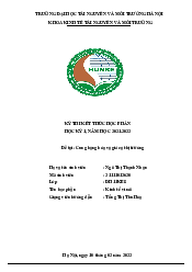 Tiểu luận Cung hàng hóa và giá cả thị trường - Kinh tế vi mô | Trường Đại học Tài nguyên và Môi trường Hà Nội