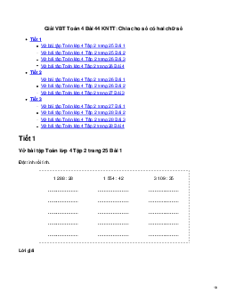 Vở bài tập Toán lớp 4 Bài 44: Chia cho số có hai chữ số Kết nối tri thức