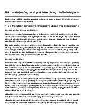 Bài tham luận củng cố và phát triển phong trào Đoàn hay nhất