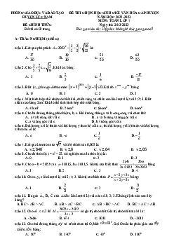 Đề học sinh giỏi huyện Toán 7 năm 2022 – 2023 phòng GD&ĐT Lục Nam – Bắc Giang