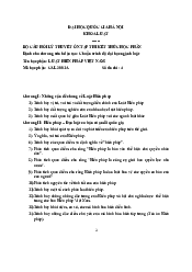 Bộ câu hỏi ôn tập lý thuyết - Luật Hiến Pháp | Trường Đại học Luật, Đại học Quốc gia Hà Nội
