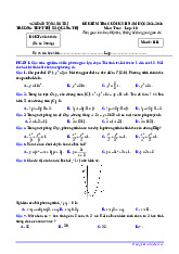 Đề cuối kỳ 2 Toán 10 năm 2024 – 2025 trường THPT Thị xã Quảng Trị