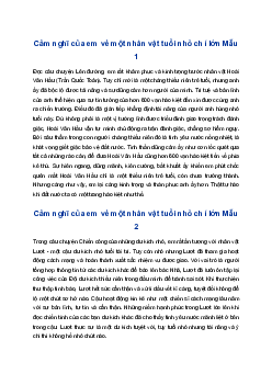 Viết đoạn văn nêu cảm nghĩ của em về một nhân vật tuổi nhỏ chí lớn | Tập làm văn 4