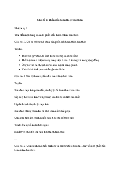 Giải Hoạt động trải nghiệm 11: Phấn đấu hoàn thiện bản thân | Chân trời sáng tạo