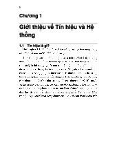 Tài liệu Chương 1 Giới thiệu về tín hiệu và hệ thống môn Tín hiệu hệ thống | Trường Đại học Bách Khoa Hà Nội