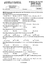 Đề minh họa giữa kì 2 Toán 10 năm 2024 – 2025 trường Hà Long – Long An có đáp án