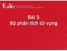 Bộ phân tích từ vựng và ôtômat hữu hạn môn Xây dựng chương trình dịch | Trường Đại học Bách Khoa Hà Nội