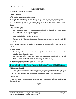 Phân loại và phương pháp giải bài tập vectơ