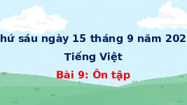 Giáo án điện tử Tiếng việt 1 bài 9 Cánh diều: Ôn tập