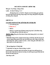 Đề cương Kinh tế chính trị | Đại học Y Dược Thành phố Hồ Chí Minh