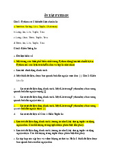 Ôn tập Python DA - Nothing in your eyes môn Cơ sở dữ liệu và giải thuật | Trường đại học kinh doanh và công nghệ Hà Nội