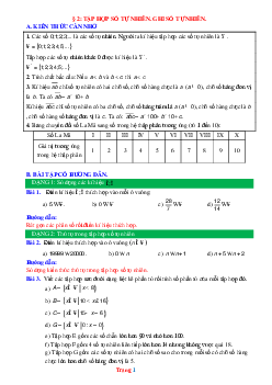 Phương pháp giải Bài 2: Tập hợp số tự nhiên Toán 6 Chân trời sáng tạo