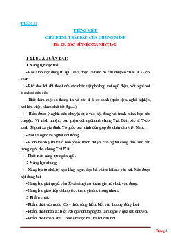 Giáo án Tiếng Việt 3 Kết nối tri thức tuần 34
