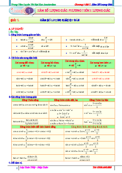 Tài liệu tự học hàm số lượng giác và phương trình lượng giác – Diệp Tuân
