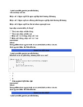 Đề thi thử - Câu hỏi và nhận xét về ngôn ngữ môn Lập trình Java | Trường Đại học Bách Khoa Hà Nội