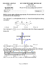 Đề thi thử tốt nghiệp THPT 2025 môn Toán Sở GD&ĐT Long An