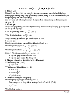 Công thức tính nhanh bài tập trắc nghiệm vật lý 12 cả năm