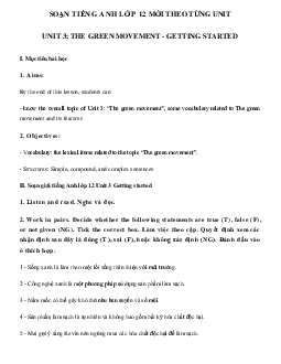 Unit 3 lớp 12 Getting started