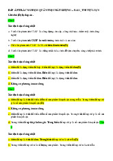 Đáp án trắc nghiệm môn Quản trị chất lượng  | Trường đại học Mở Hà Nội