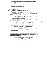 Chương 8 - Đạo hàm riêng và Cực trị của Hàm Nhiều Biến (Toán Cao Cấp)