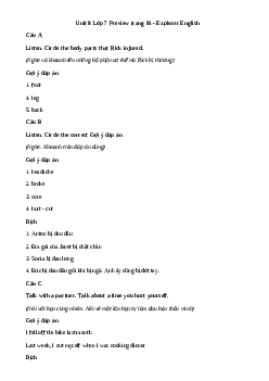 Giải Tiếng Anh 7 Unit 8: Preview | Explore English