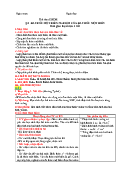 Giáo án Toán 7 C6 - Bài 2: Đa thức một biến. Nghiệm của đa thức một biến | Cánh diều