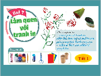 Giáo án điện tử Mĩ thuật 2 Bài 7 Cánh diều: Làm quen với tranh in