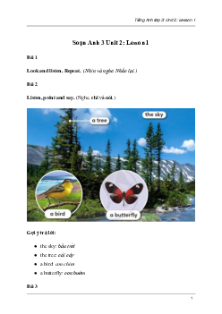 Tiếng Anh lớp 3 Unit 2: Lesson 1 trang 32 Explore Our World