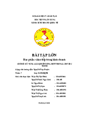 Bài tập lớn: Kỹ năng giải quyết xung đột trong làm việc nhóm | Giao tiếp kinh doanh