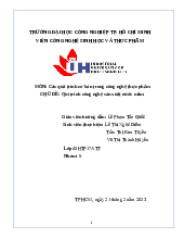 Báo cáo Qui trình công nghệ sản xuất nước mắm | Công nghệ thực phẩm | Trường Đại học Công nghiệp Thành phố Hồ Chí Minh