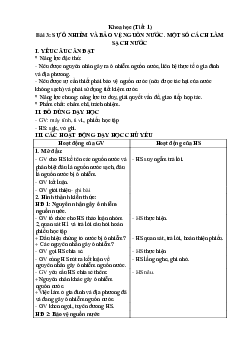 Giáo án Khoa học lớp 4 Bài 3 | Kết nối tri thức