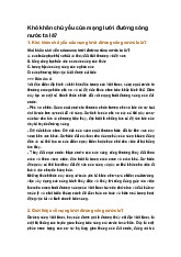 Khó khăn chủ yếu của mạng lưới đường sông nước ta là?