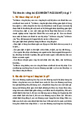 Tài khoản vãng lai (CURRENT ACCOUNT) là gì ?