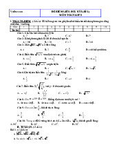 TOP 10 đề thi giữa học kỳ 1 môn Toán lớp 9 năm học 2024 - 2025