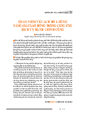 Quan niệm về cách đo lường năng suất lao động trong cung ứng dịch vụ hành chính công | Trường đại học Lao động - Xã hội
