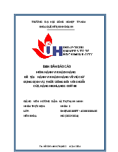 Đề tài: Hành vi khách hàng đối với chuỗi cửa hàng Highlands Coffee | Hành vi khách hàng | Trường Đại học Công nghiệp TP.HCM