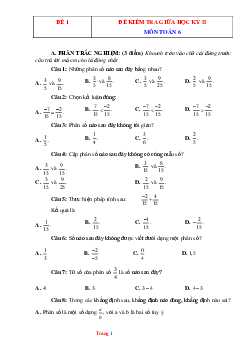 Đề kiểm tra giữa HK2 Toán 6 cánh diều (có đáp án)
