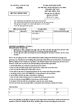 Đề thi chọn đội tuyển dự thi Học sinh giỏi quốc gia THPT năm 2020 môn Tiếng Anh tỉnh Hà Tĩnh