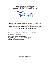 Tiểu luận Phân Tích Tình Huống An Toàn Lao Động Tại Đăk Mil và Quảng Ninh môn An toàn lao động - Trường Đại học Thủ Dầu Một.