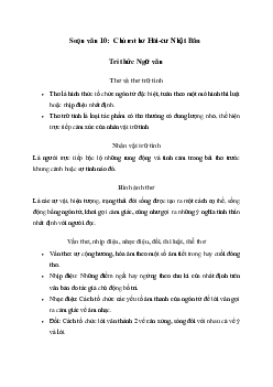 Soạn bài Chùm thơ hai-cư Nhật Bản - Kết nối tri thức Ngữ văn lớp 10