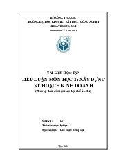 Tài liệu học tập Xây dựng kế hoạch kinh doanh | Đại học Kinh tế kỹ thuật công nghiệp