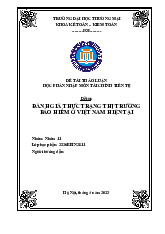 Đánh giá thị trường bảo hiểm Việt Nam | Bài thảo luận tài chính tiền tệ