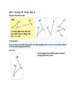 Giải SGK Toán lớp 2 bài 15: Đường gấp khúc | Chân trời sáng tạo