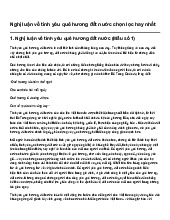 Nghị luận về tình yêu quê hương đất nước chọn lọc hay nhất