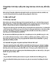 Công thức tính hiệu suất phản ứng hóa học chính xác, dễ hiểu nhất | Hoá học 10