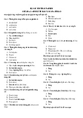Ngân hàng câu hỏi trắc nghiệm sinh lý tế bào và màng tế bào | Trường Đại học Y Dược , Đại học Quốc gia Hà Nội