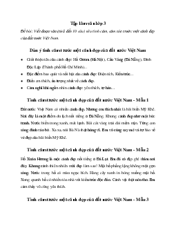 Đoạn văn nêu tình cảm, cảm xúc trước một cảnh đẹp của đất nước Việt Nam | Tập làm văn lớp 3 Chân trời sáng tạo